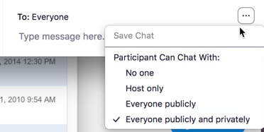 Chat options