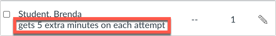 Highlighted time extension field